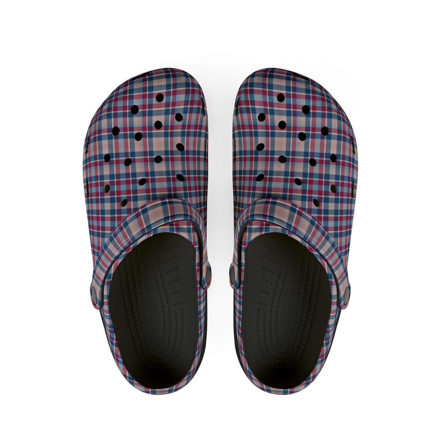 Plaid EVA Foam Clogs — Lightweight Comfortable Garden & Casual Shoes