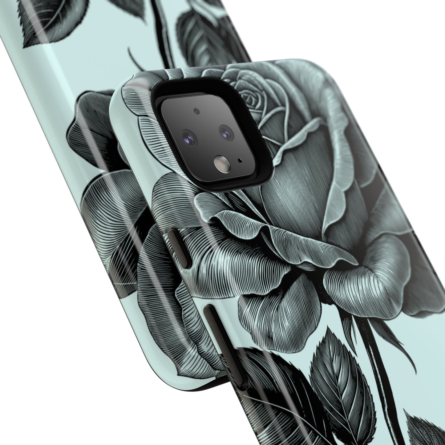 Elegant Floral Phone Case, Tough Cases for iPhones, Black Rose Design, Gift for Her, Stylish Phone Cover, Birthday Gifts