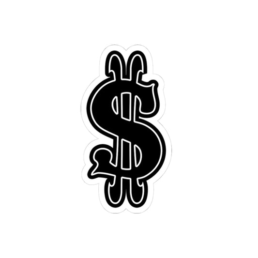 Trendy Dollar Sign Kiss-Cut Stickers, Laptop Decals, Gift for Students, Financial Motivational Stickers, Wall Art, Budgeting Decor