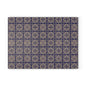 Patterned Glass Cutting Board – Vintage Blue Geometric Tile Design