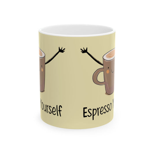 Fun Motivational Ceramic Mug, Inspirational Coffee Cup, Cute Gift for Coffee Lover