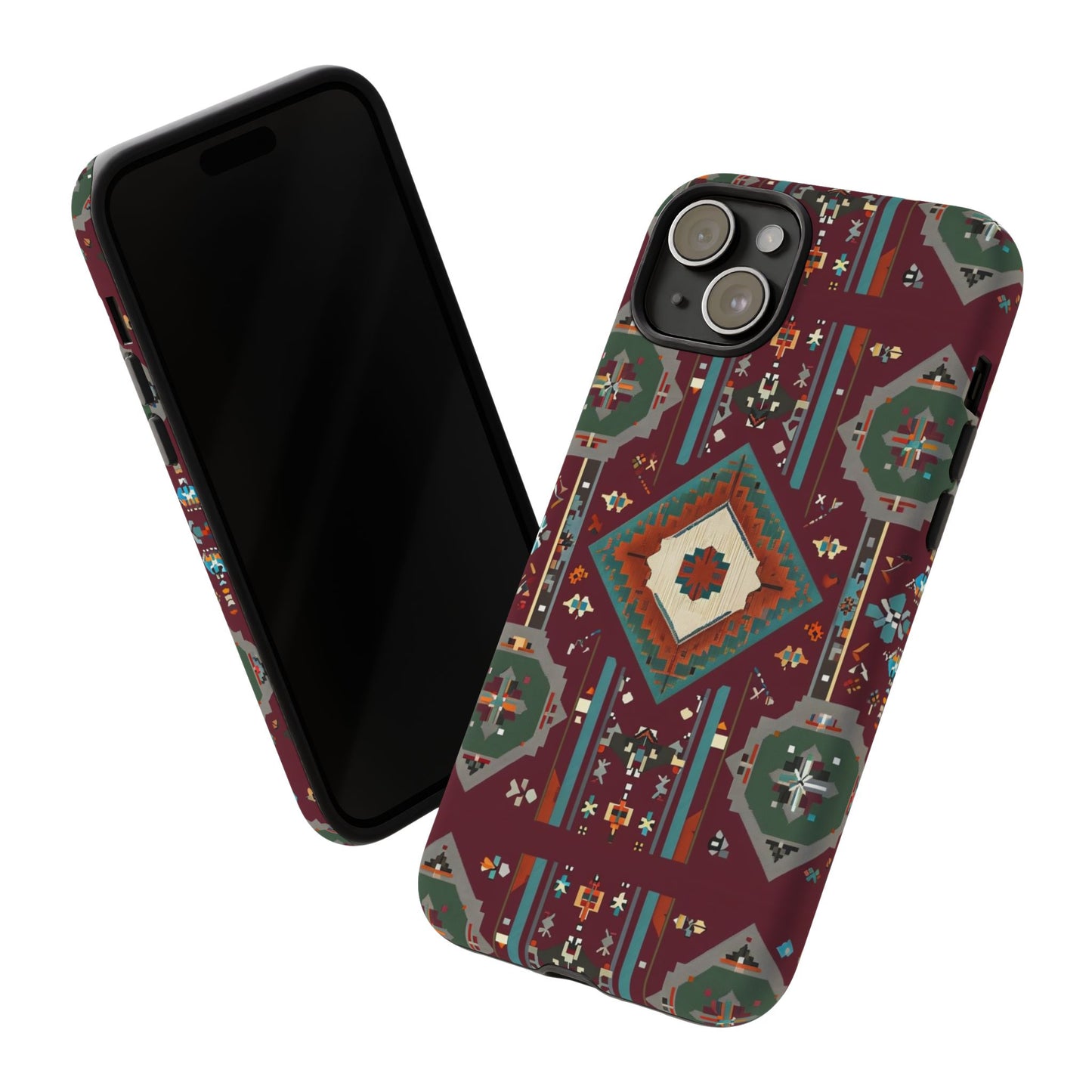 Tribal Pattern Phone Case - Boho Chic, Tough Durable Cover, Stylish Tech Accessory, Gift for Him/Her, Festival Essentials
