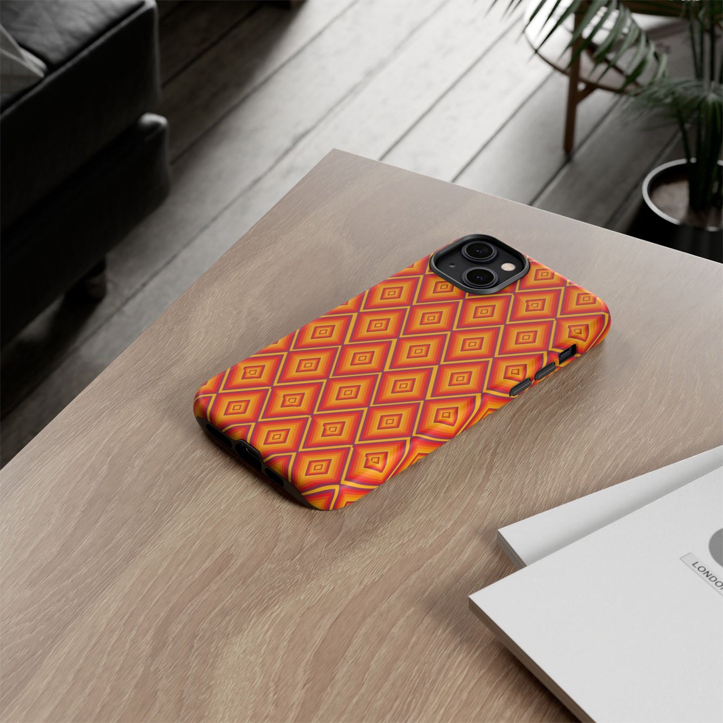 Geometric Phone Case, Tough Cases for Protection, Stylish Smartphone Cover, Vibrant Patterned Phone Accessory, Unique Gift Idea, [...]