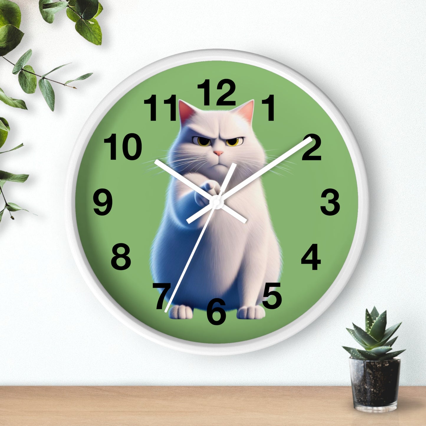 Whimsical Cat Wall Clock, Funny Animal Decor, Unique Gift for Cat Lovers, Home & Office Decoration, Purr-fect for Cat Themed Parties