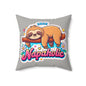 Napaholic Sloth Faux Suede Pillow — Cute Sleepy Sloth Decorative Throw Pillow
