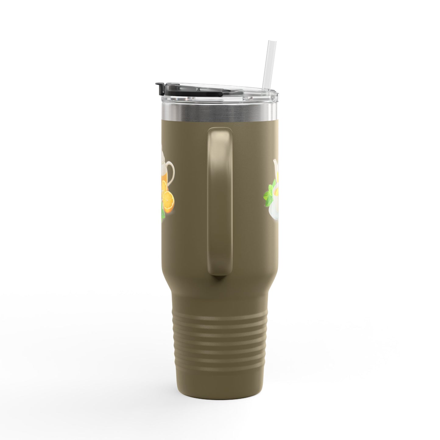 Lemonade Insulated Travel Mug, Perfect for Hot Drinks, Summer Picnics, Outdoor Adventures, Gifts for Tea Lovers, 40oz