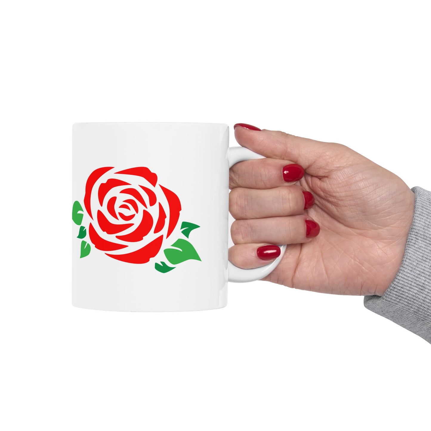 Romantic Rose Ceramic Mug | Perfect Gift for Coffee Lovers, Mother's Day, Valentine's, Floral Decor