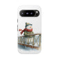 Snowman Phone Case – Winter Holiday Gift, Cute Snowman Design, Winter Accessories, Protective Phone Case, Unique Christmas Present