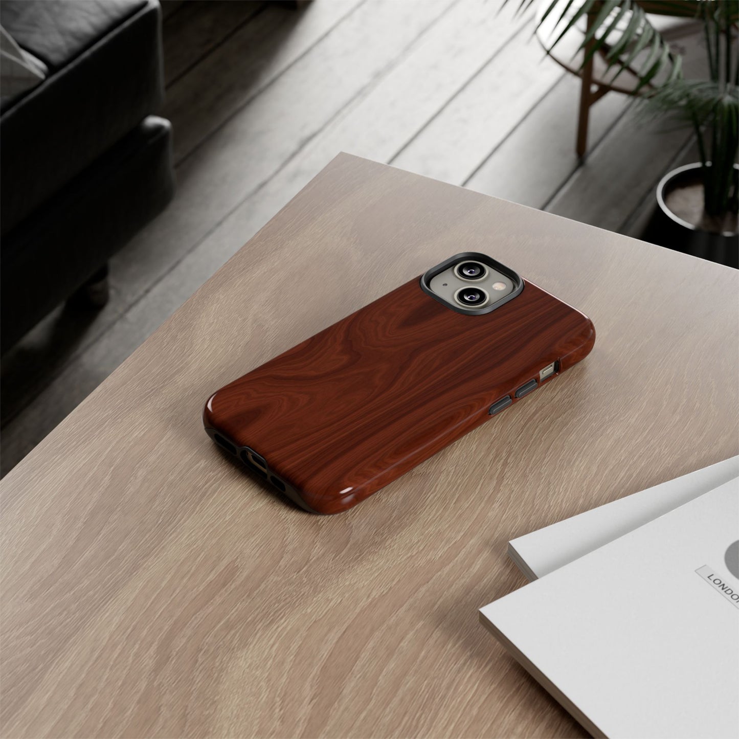 Wood Grain Phone Case, Stylish Tough Cases, Nature-Inspired Protective Cover, Unique Gifts for Him and Her, Eco-Friendly Tech Accessory