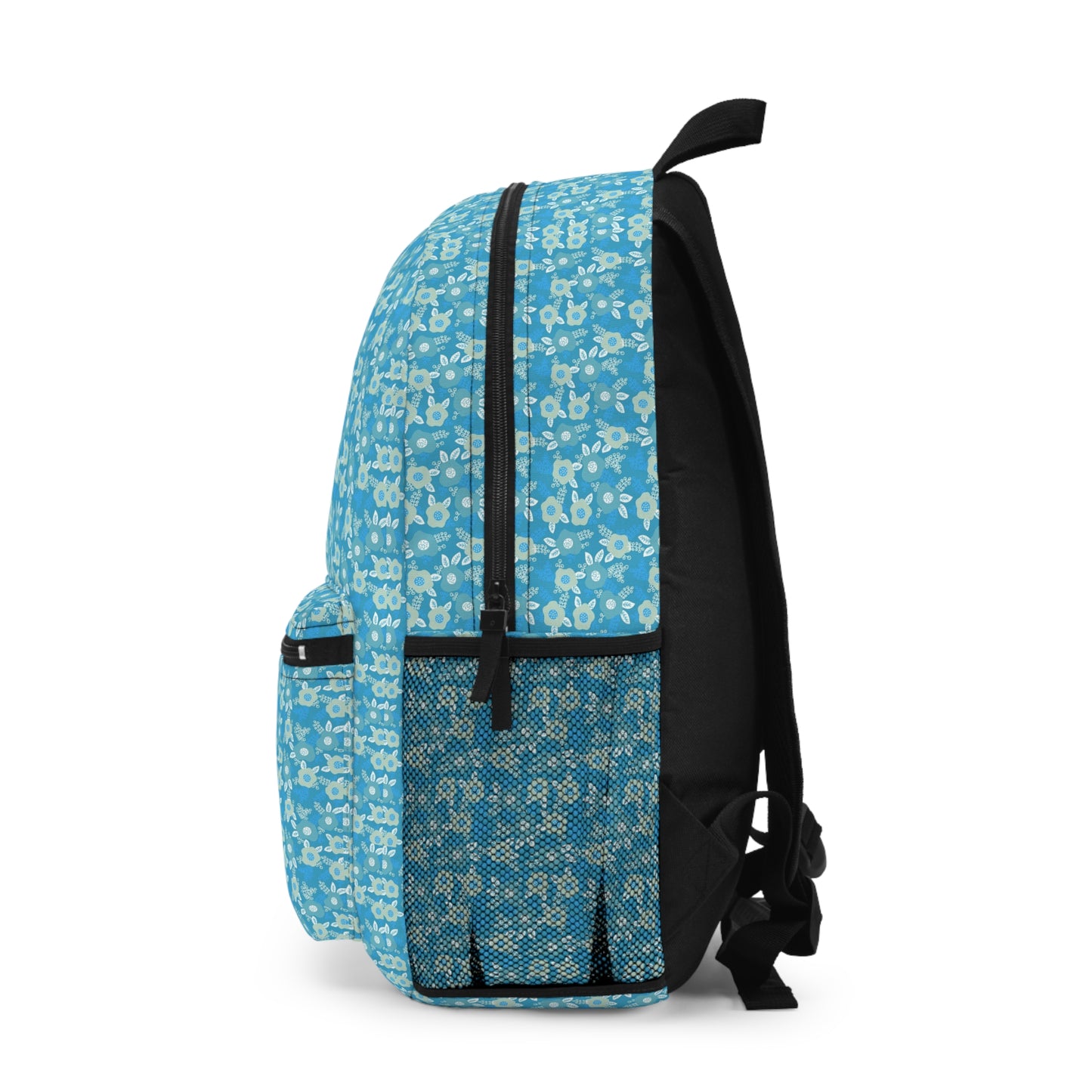 Blue Patterned Backpack, Casual Backpack, School Bag, Travel Backpack, Everyday Use, Gift for Students