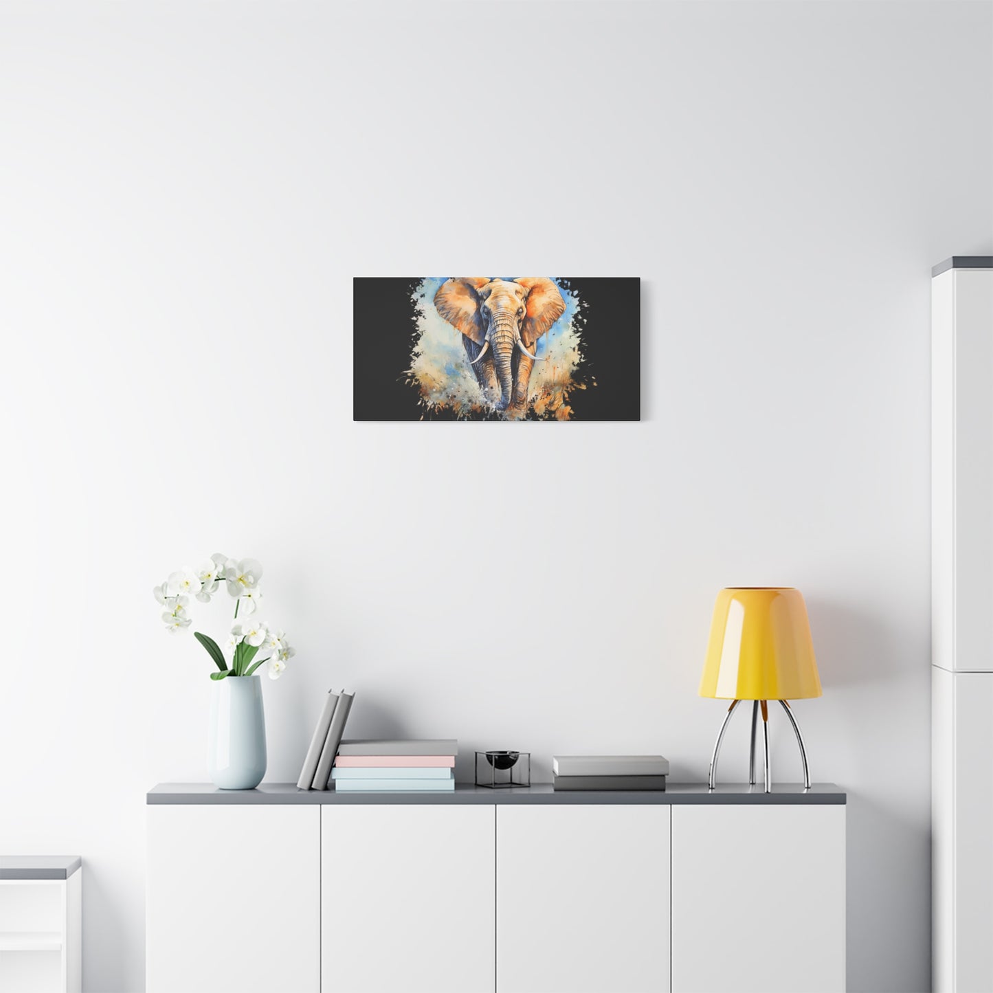 Matte Canvas, Stretched, 1.25" - Elephant