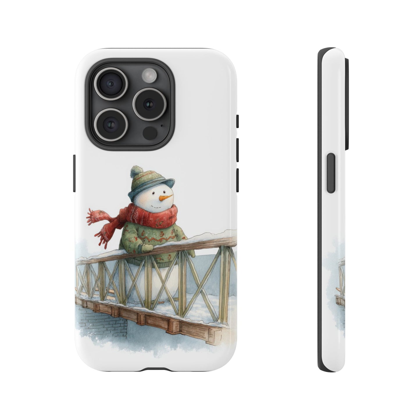 Snowman Phone Case – Winter Holiday Gift, Cute Snowman Design, Winter Accessories, Protective Phone Case, Unique Christmas Present