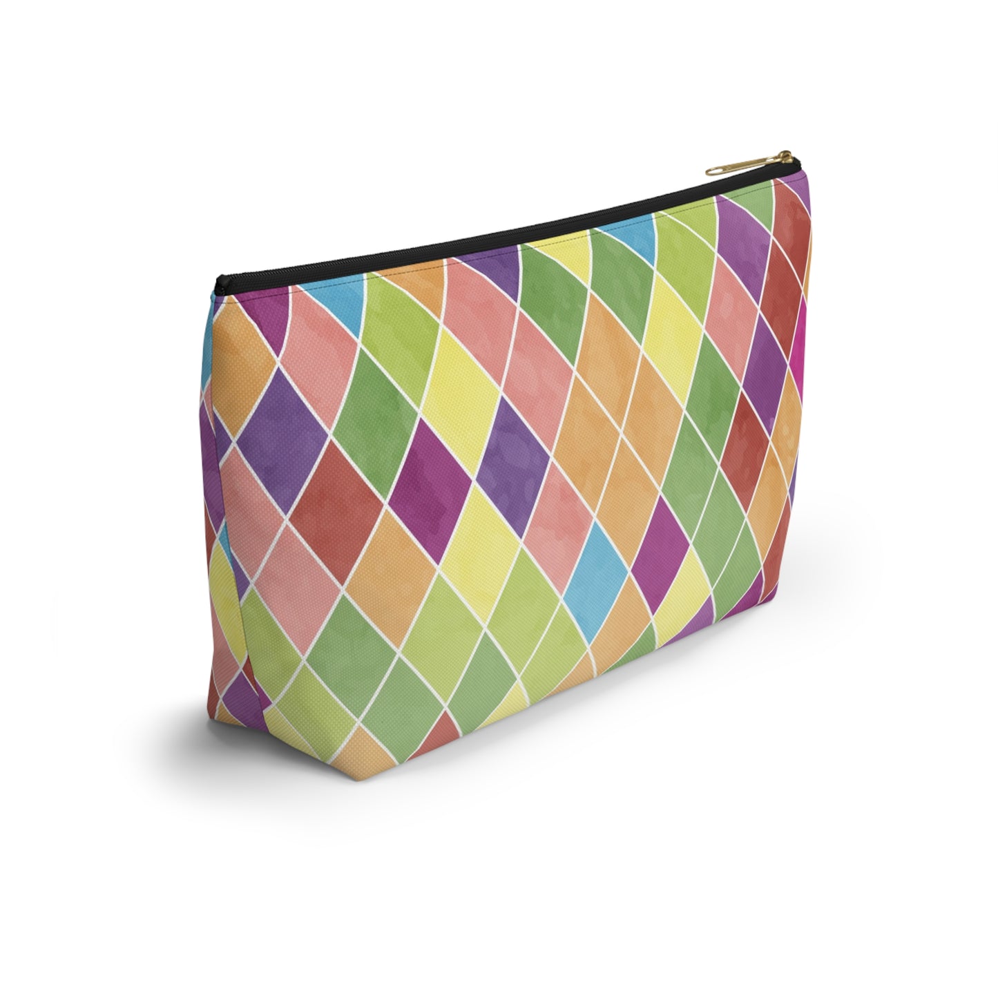 Vibrant Geometric Accessory Pouch, Colorful Makeup Bag, Travel Organizer, Gift for Artists, Pencil Case