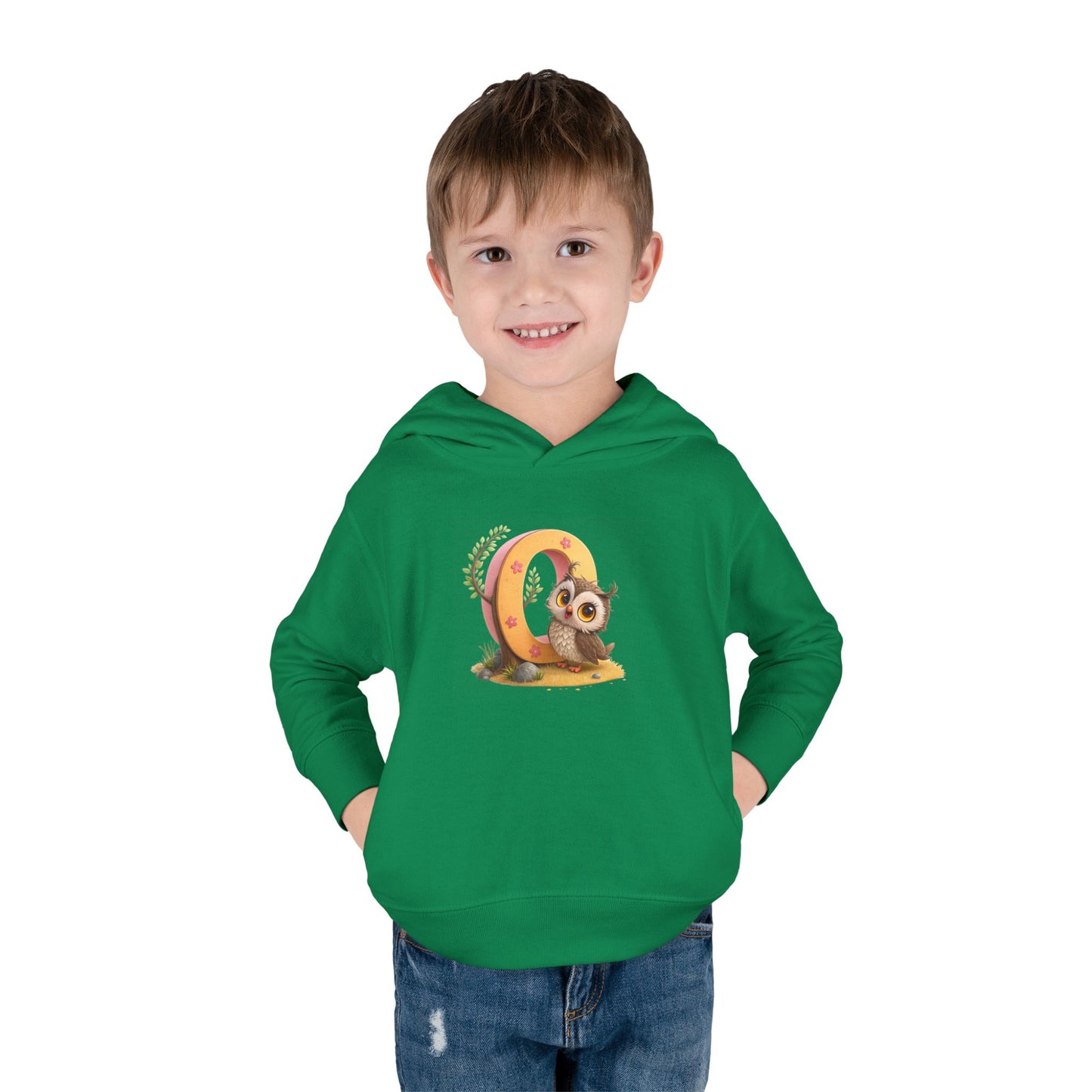 Adorable Toddler Owl Pullover Fleece Hoodie, Cute Kids Hoodie, Owl Design, Cozy Toddler Apparel, Perfect for Gifts and Playtime