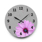 Floral Acrylic Wall Clock Spring Decor, Home Office Accessory