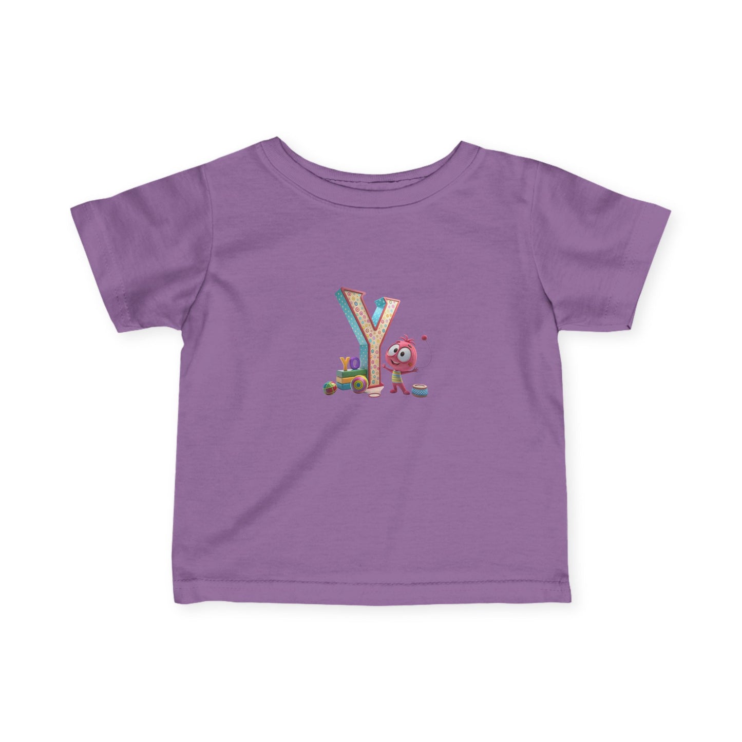 Colorful Letter Y Infant Tee, Cute Baby Shirt, Toddler Apparel, Gifts for New Parents, Baby Shower, Playdate Outfit