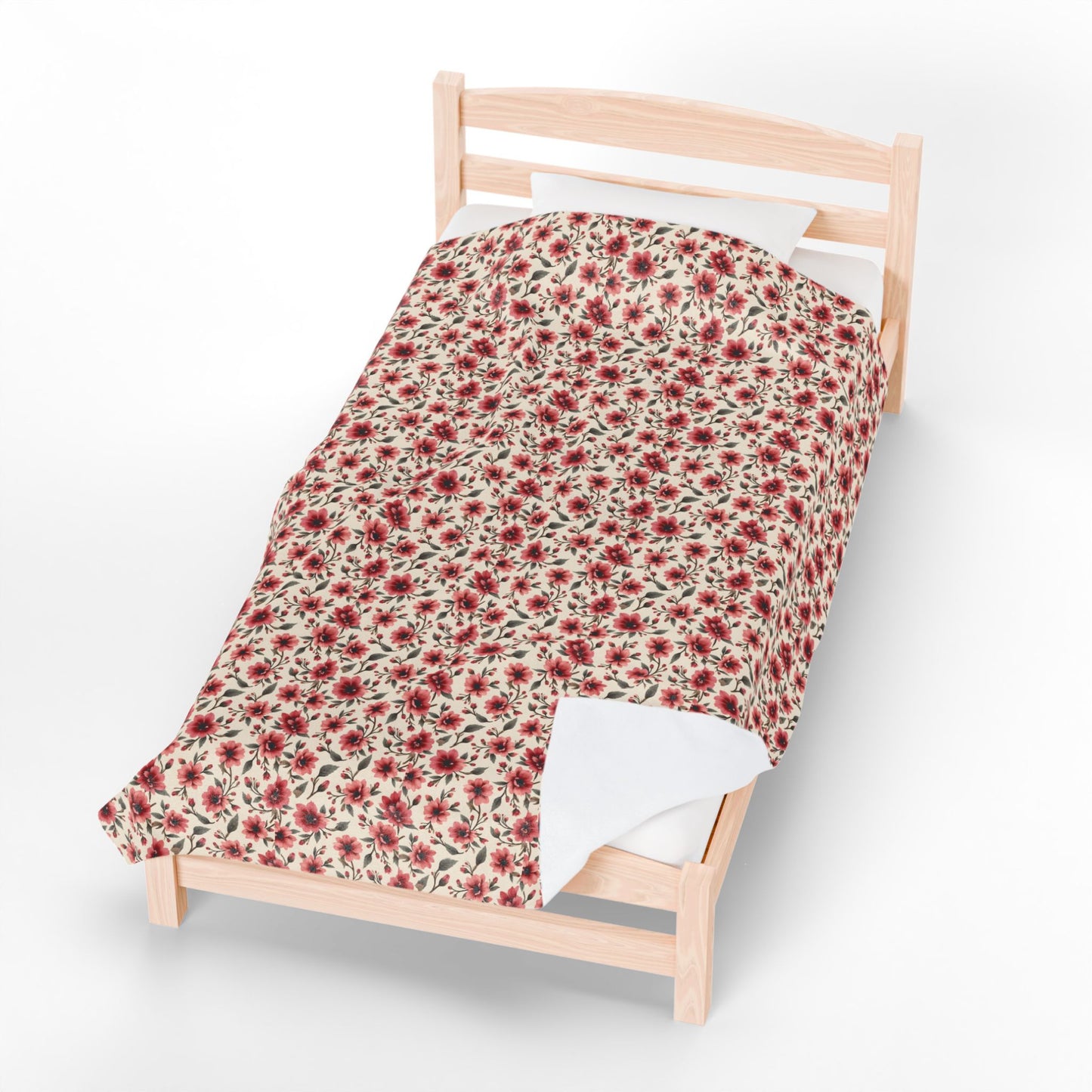 Cozy Floral Velveteen Plush Blanket | Perfect for Home Decor, Gifts, Couch, Travel, Holidays, Soft Throw for Relaxation