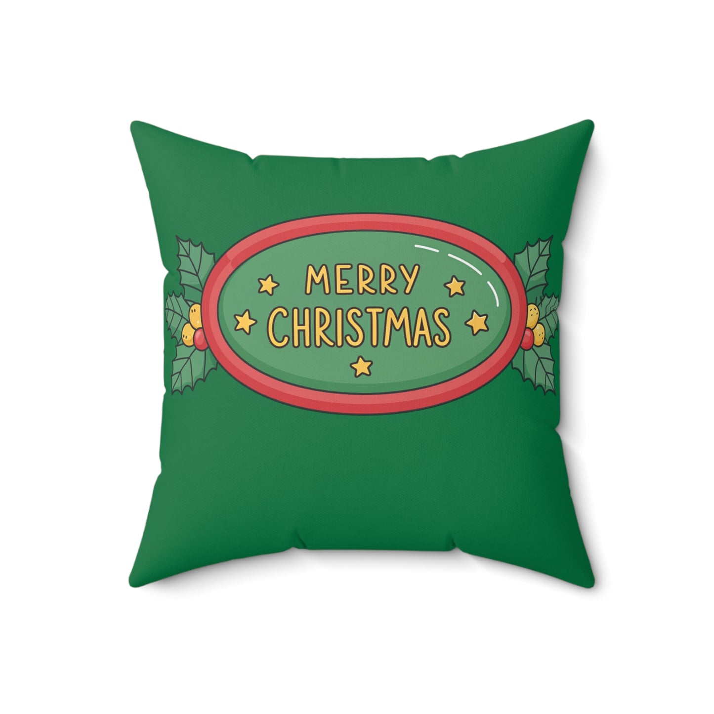 Christmas Decorative Pillow, Cozy Holiday Accent, Festive Home Decor, Merry Christmas Cushion, Seasonal Gift Idea