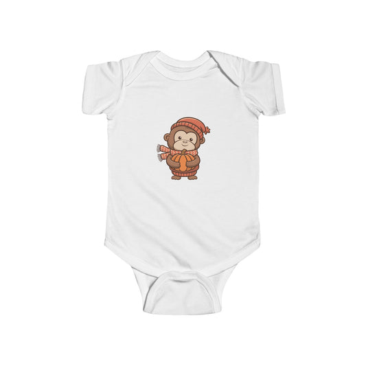 Infant Fine Jersey Bodysuit Monkey