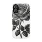 Elegant Floral Phone Case - Tough Cases, Black Rose Design, Floral Phone Cover, Stylish Phone Accessory, Gift for Her, Mother's Day