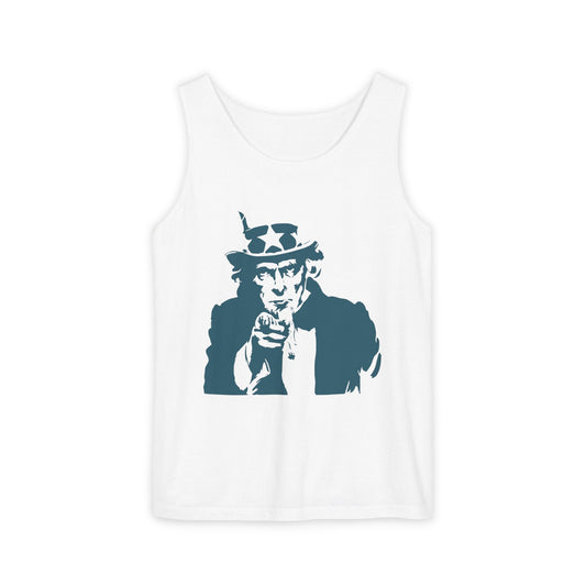 Unisex Garment-Dyed Tank Top with Patriotic Uncle Sam Design | Casual Summer Wear, Holiday BBQ, Independence Day, Gift Idea, Men's and [...]