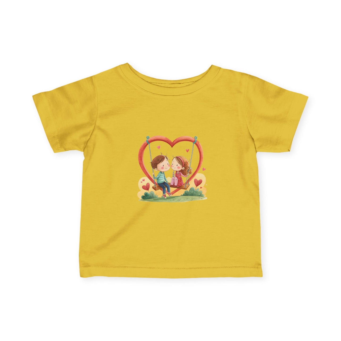 Infant Tee — Cute Heart Kids Valentine Design