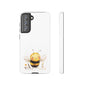 Bee Phone Case, Cute Bee Design, Tough Phone Cover, Gift for Nature Lovers, Floral Bee Mobile Case, Bee-themed Accessory