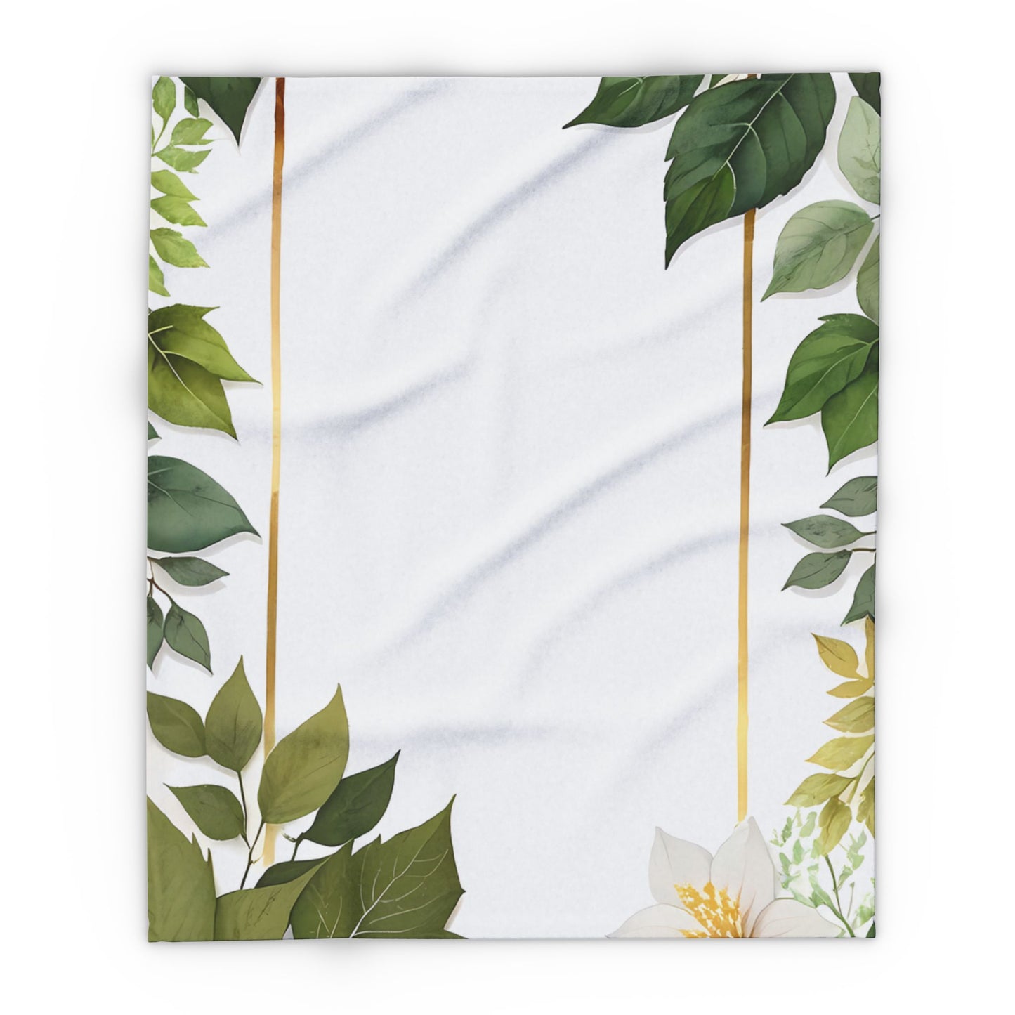 Floral Arctic Fleece Blanket, Cozy Throw, Home Decor, Gift for Her, Botanical Blanket, Seasons Gift, Relaxing Atmosphere