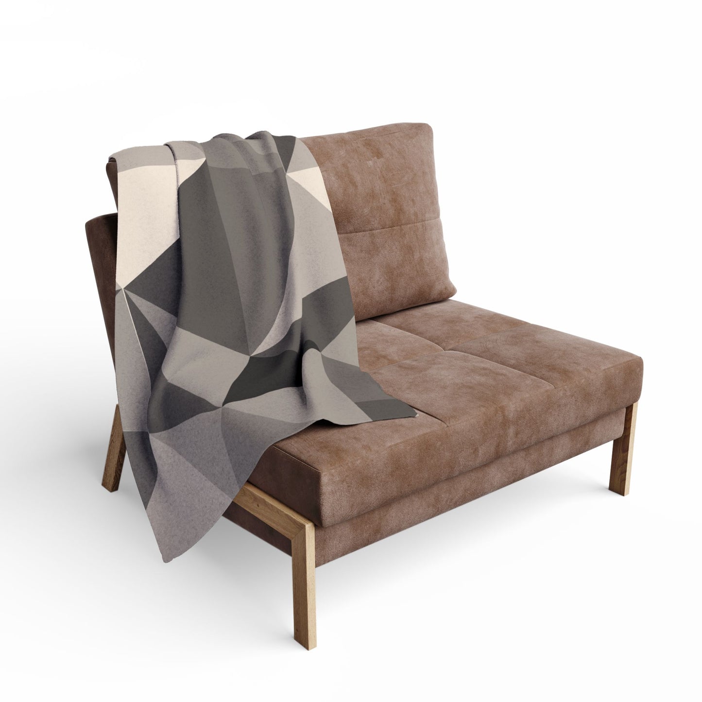 Modern Geometric Arctic Fleece Blanket, Cozy Throw Blanket, Home Decor, Gifts for Her, Minimalist Blanket, Warm Sofa Accessory