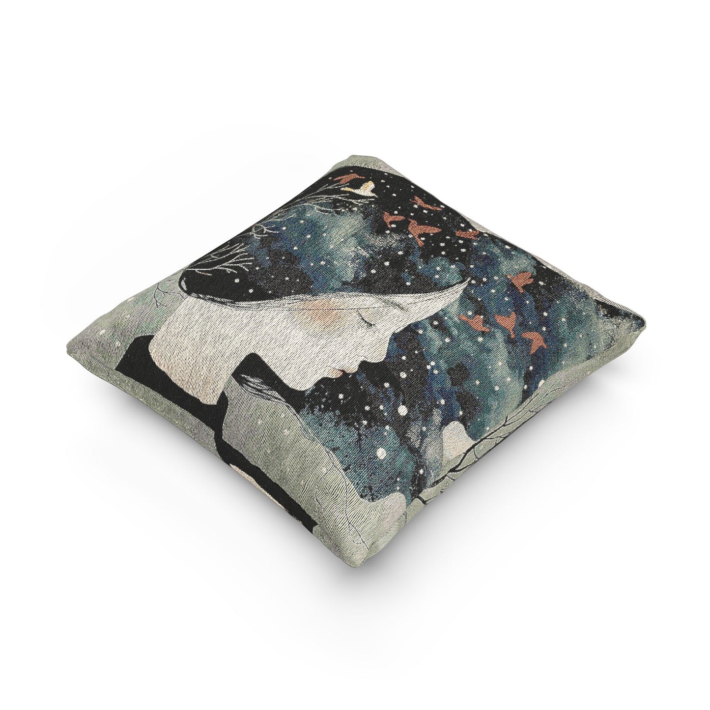 Cosmic Dream Woven Pillow - Starry Night, Boho Home Decor, Artistic Cushion, Gift for Dreamers, Unique Throw Pillows