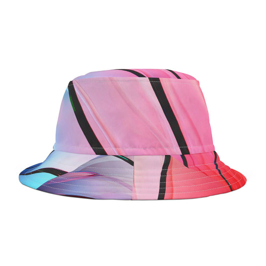 Trendy Abstract Bucket Hat Vibrant Patterned Sun Hat for Summer, Festival, Vacation, Outdoor Activities, Gift