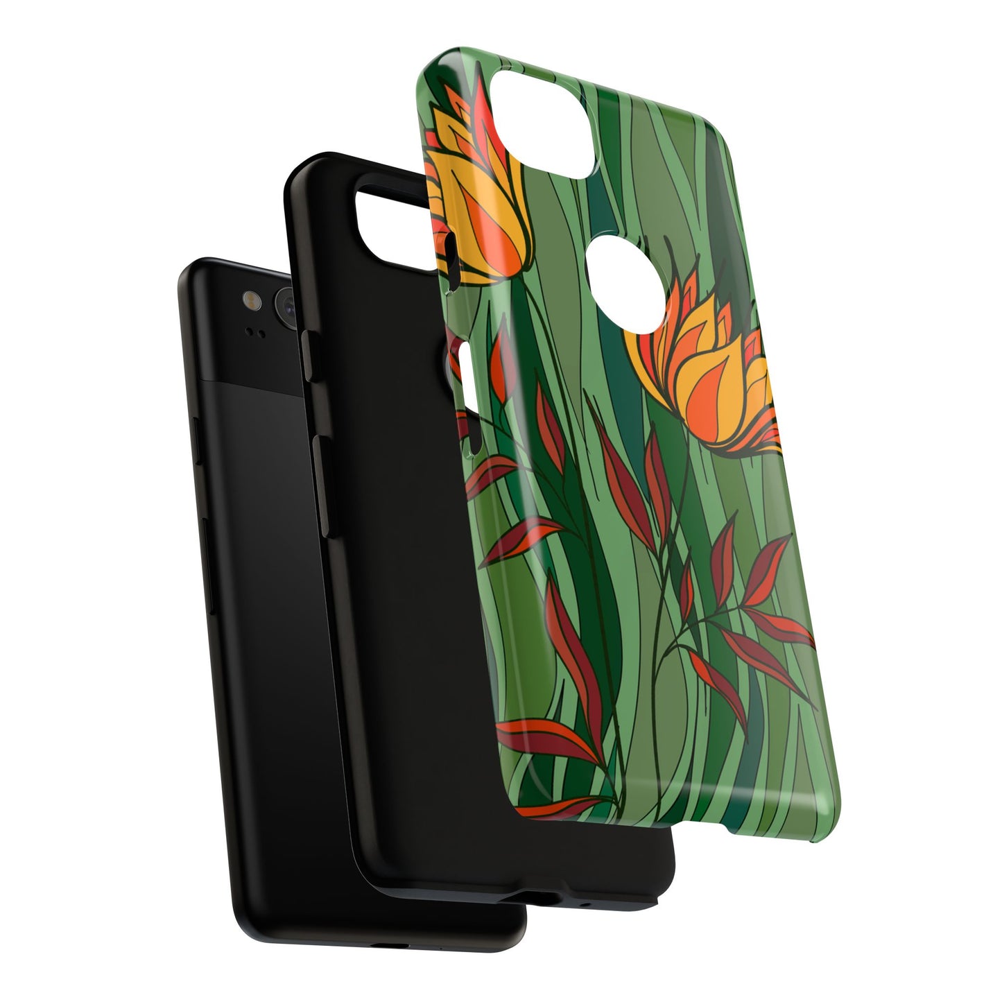 Vibrant Floral Phone Case, Nature-Inspired Tough Case, Eco-Friendly Cover, Unique Gift for Nature Lovers, Spring Decor