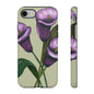 Floral Phone Case - Tough Cases, Purple Flower Design, Cell Phone Accessories, Gift for Her, Nature Lover Essentials