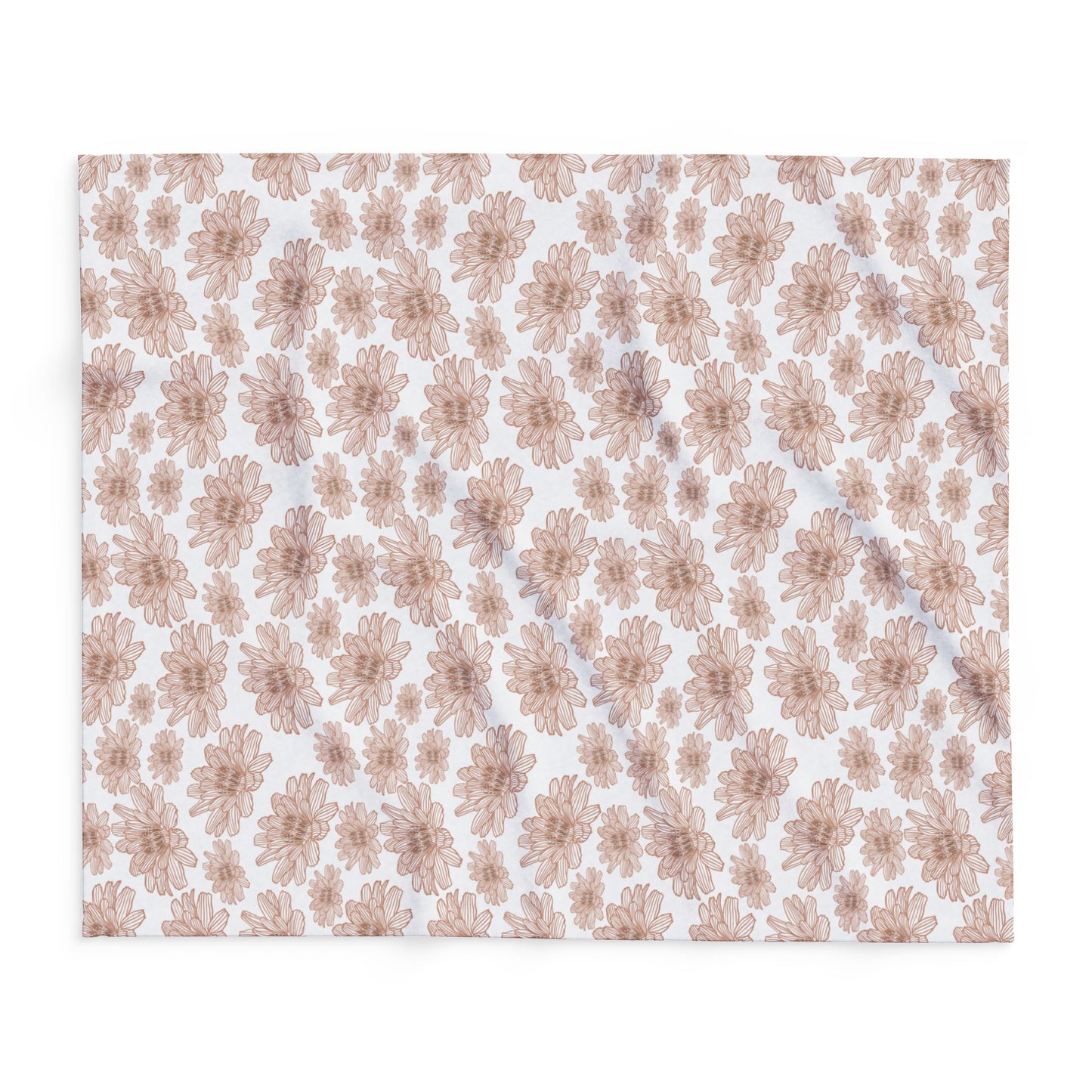 Cozy Floral Fleece Blanket - Soft Blanket for Home Decor, Gift for Housewarming, Anniversary, Wedding, Comfort Blanket