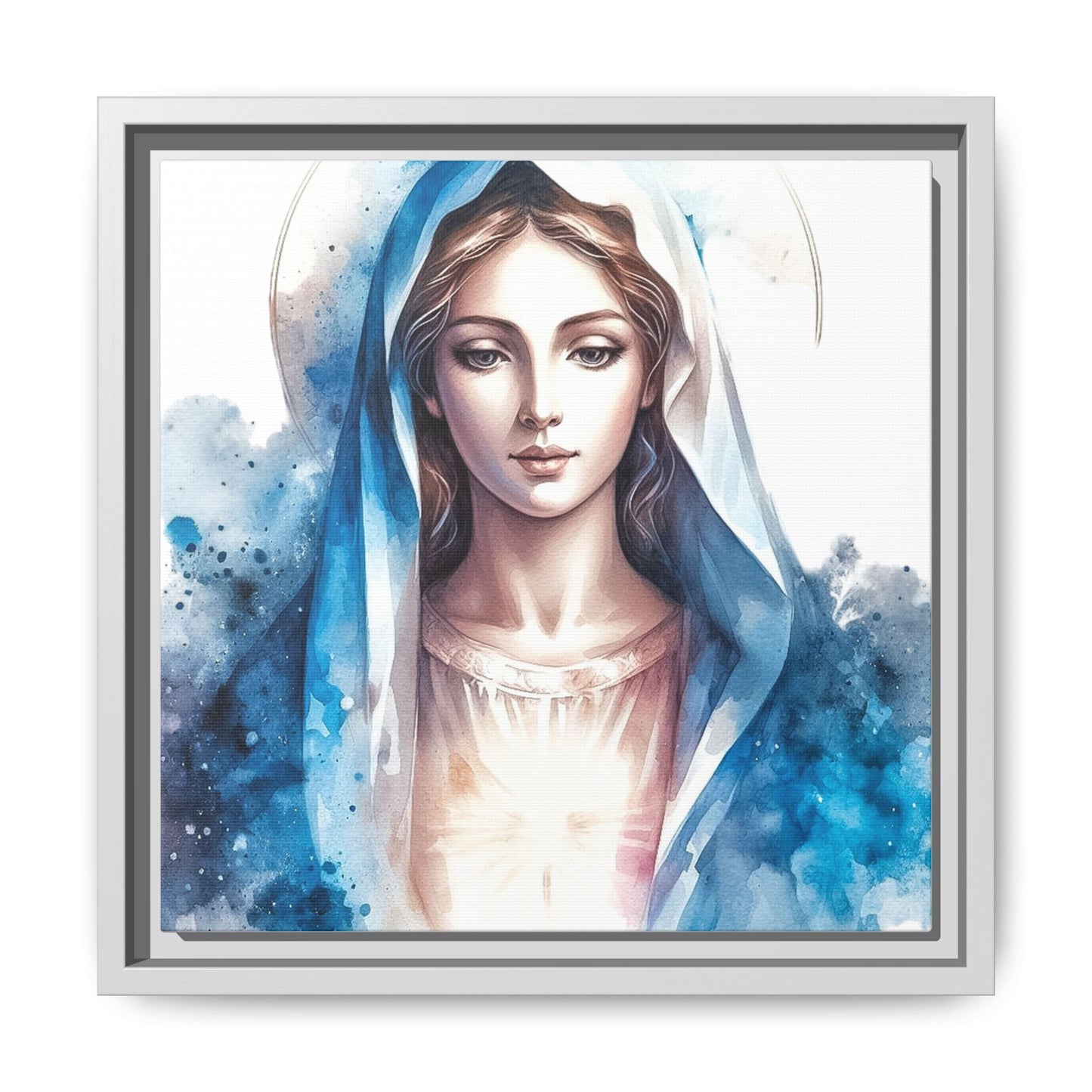 Framed Canvas Art Print, Spiritual Decor, Religious Artwork, Wall Decor, Gift for Faith, Elegant Home Decoration