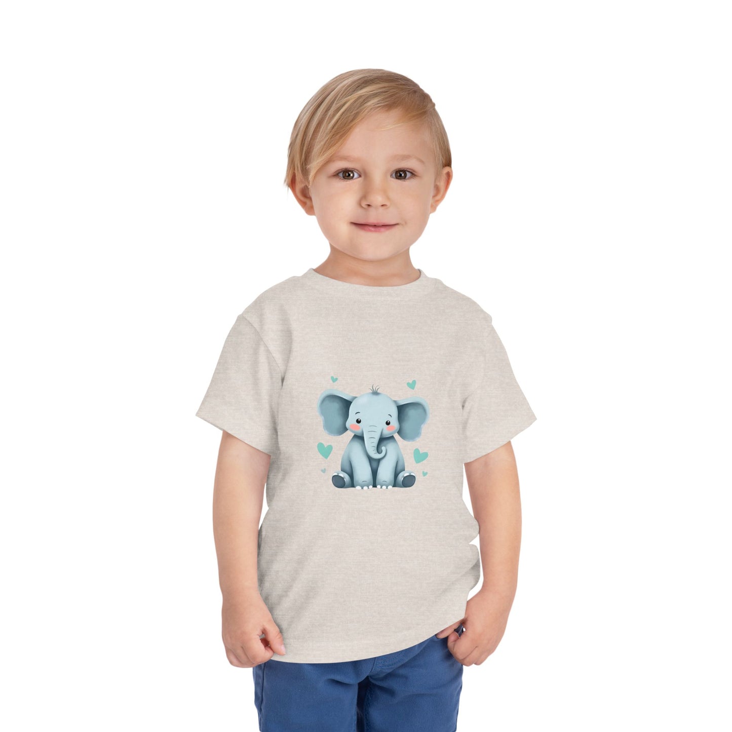 Adorable Elephant Toddler Tee, Kids Short Sleeve Shirt, Cute Baby Clothes, Elephant Lover Gift, Birthday Outfit