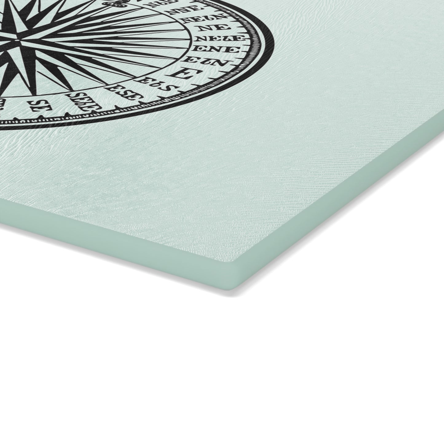 Nautical Compass Glass Cutting Board - Coastal Kitchen Decor, Perfect Gift for Chefs, Housewarming, Maritime Themed Events