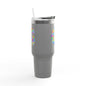 Vibrant Floral Insulated Travel Mug, Perfect for On-the-Go- Letter G