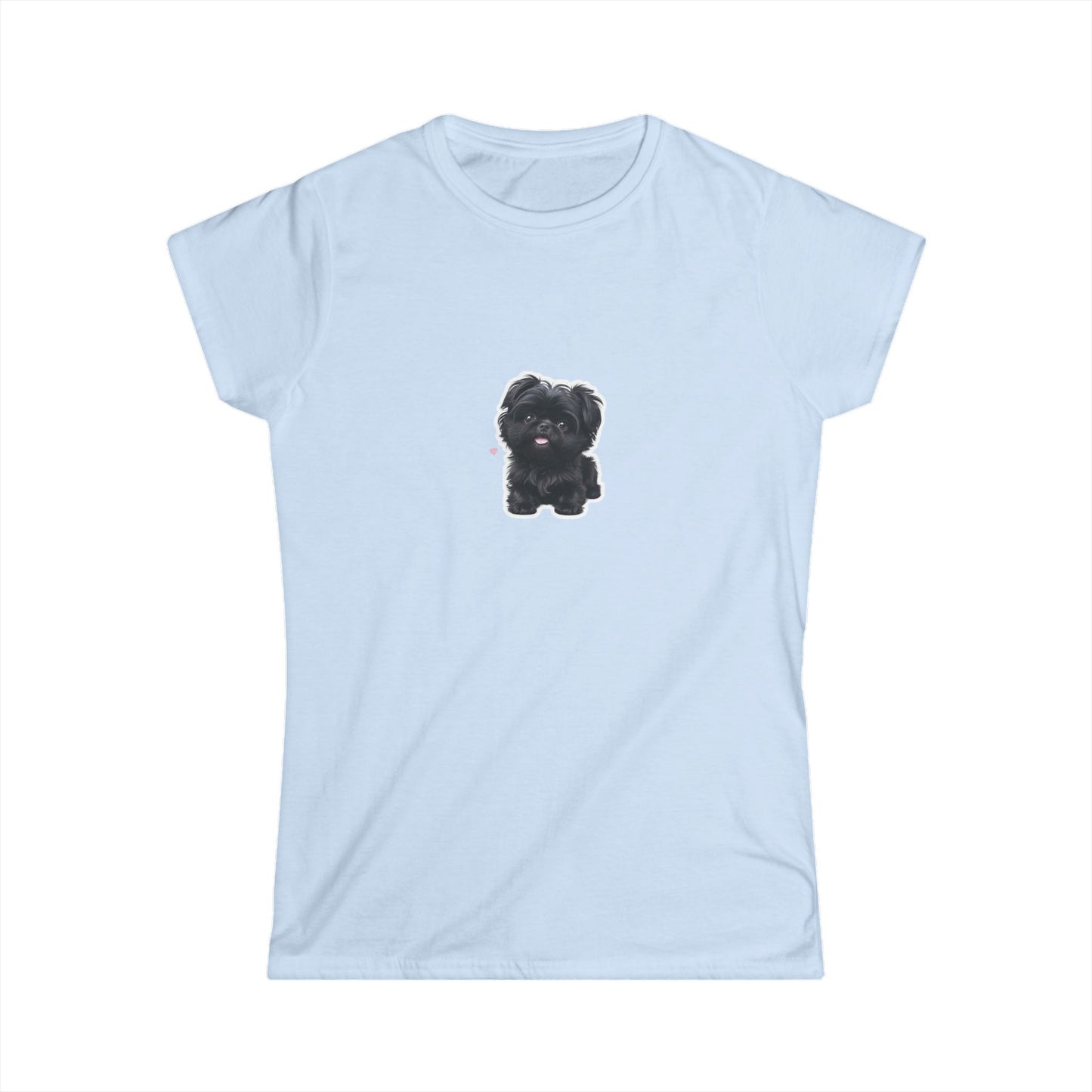 Cute Dog Graphic Women's Softstyle Tee, Pet Lover Gift, Casual Wear, Dog Mom Shirt, Animal Lover Top, Birthday Gift, Everyday Comfort
