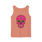 Colorful Dia de los Muertos Skull Tank Top, Unisex Summer Tee, Festival Wear