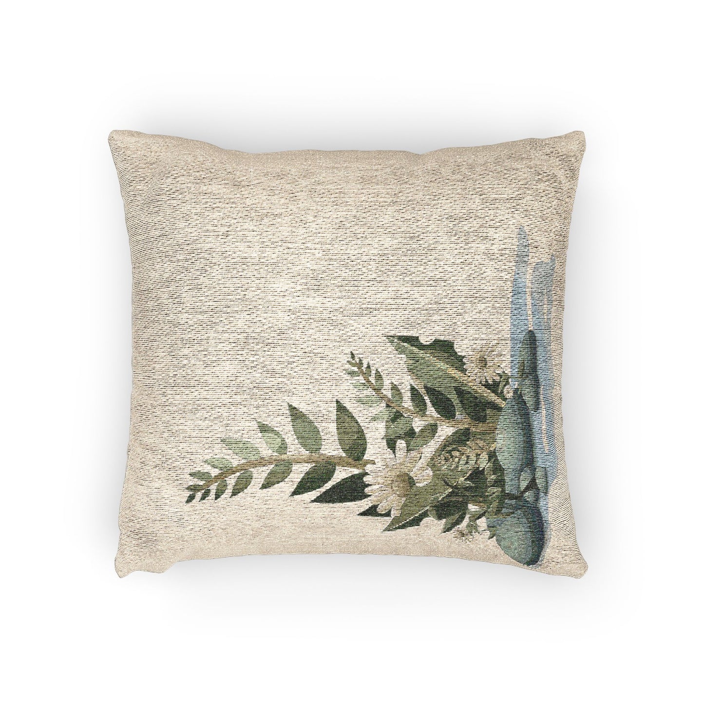 Nature-Inspired Woven Pillow, Cozy Decorative Cushion, Greenery Home Decor, Plant Lover Gift, Boho Style Accent, Earthy Textured Pillow