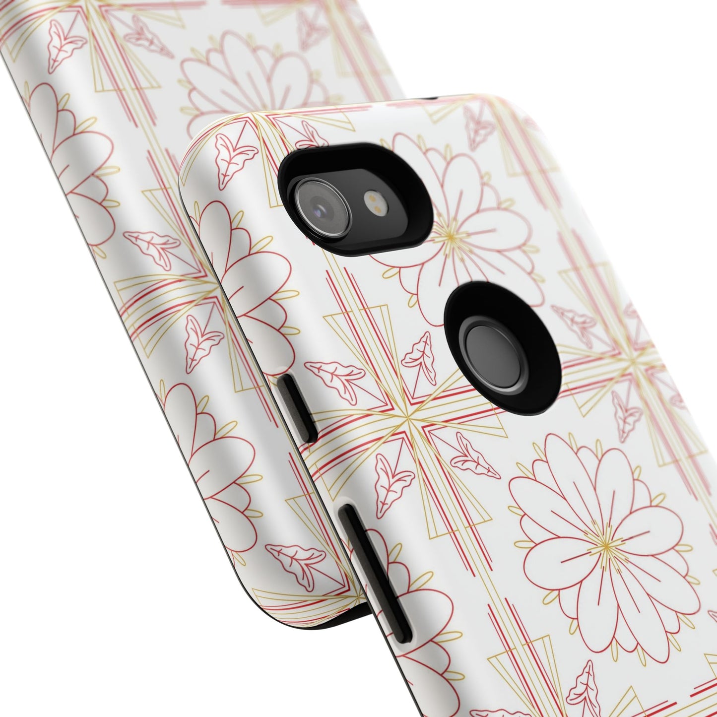 Floral Pattern Phone Case - Stylish Tough Case, Flower Design, Cute Mobile Cover, Phone Accessory, Gift for Her, Spring Style