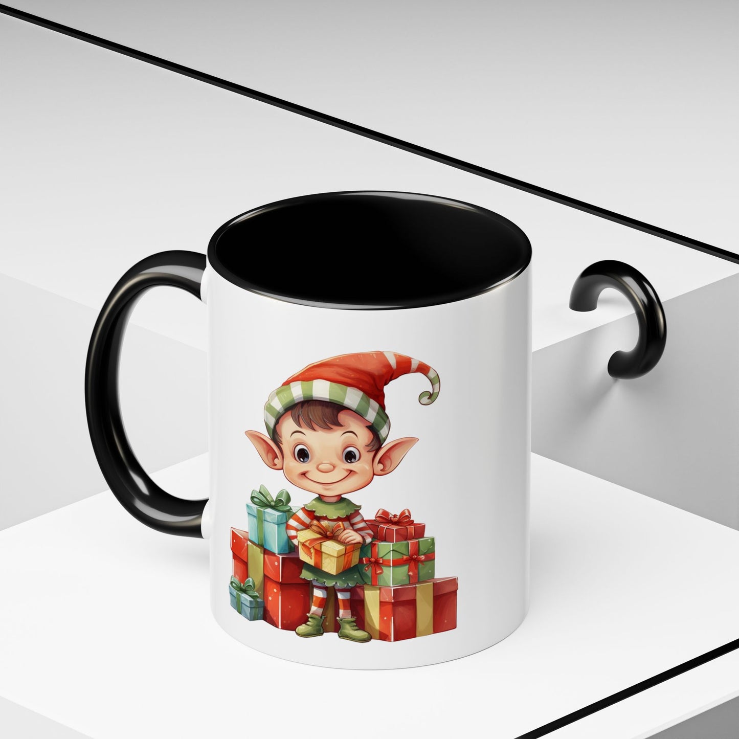 Holiday Elf Coffee Mug - Festive Gift Mug, Christmas Decor, Cute Elf Mug, Coffee Lover Gift, Winter Holiday Drinkware