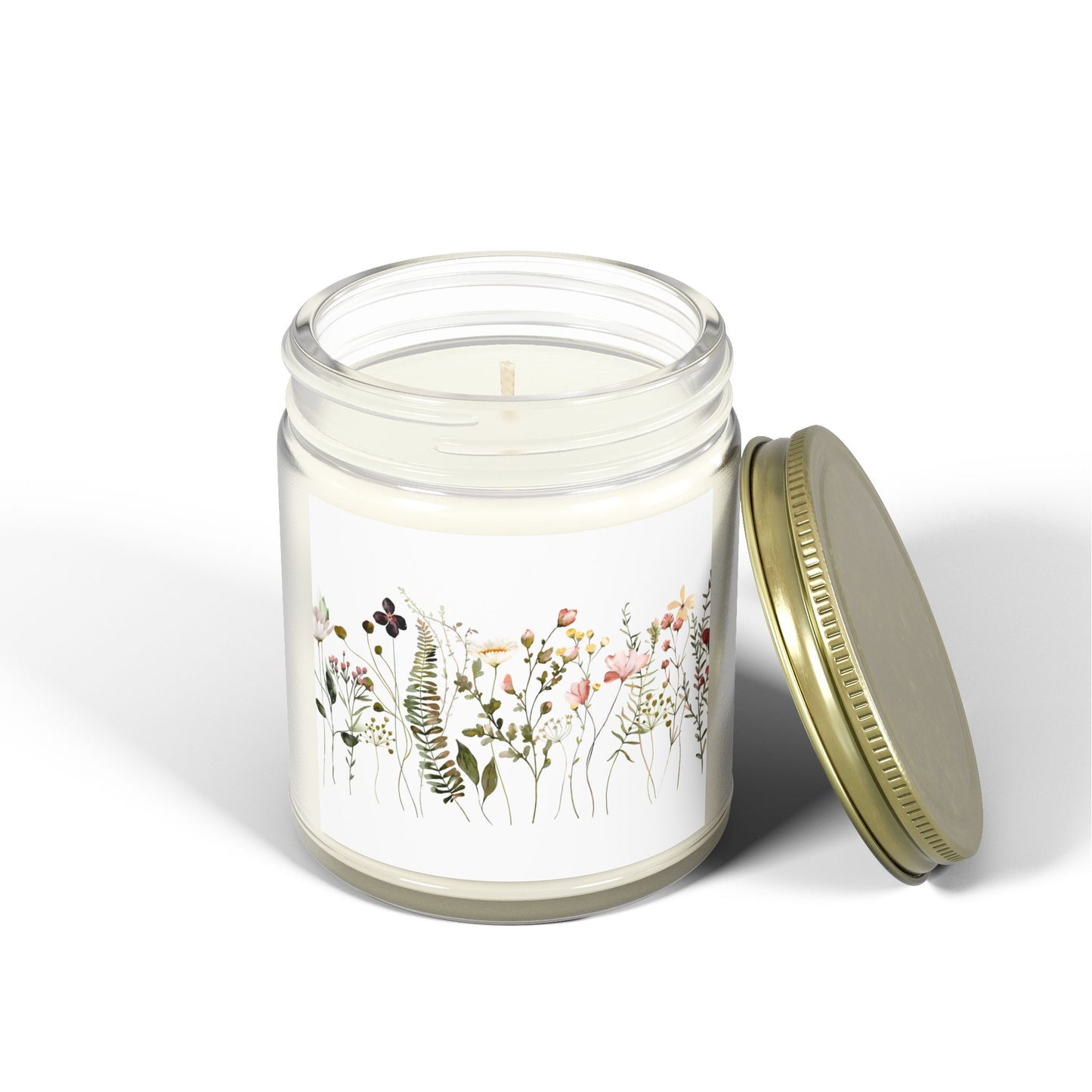 Scented Candles, Coconut Apricot Wax (4oz, 9oz) Wildflowers