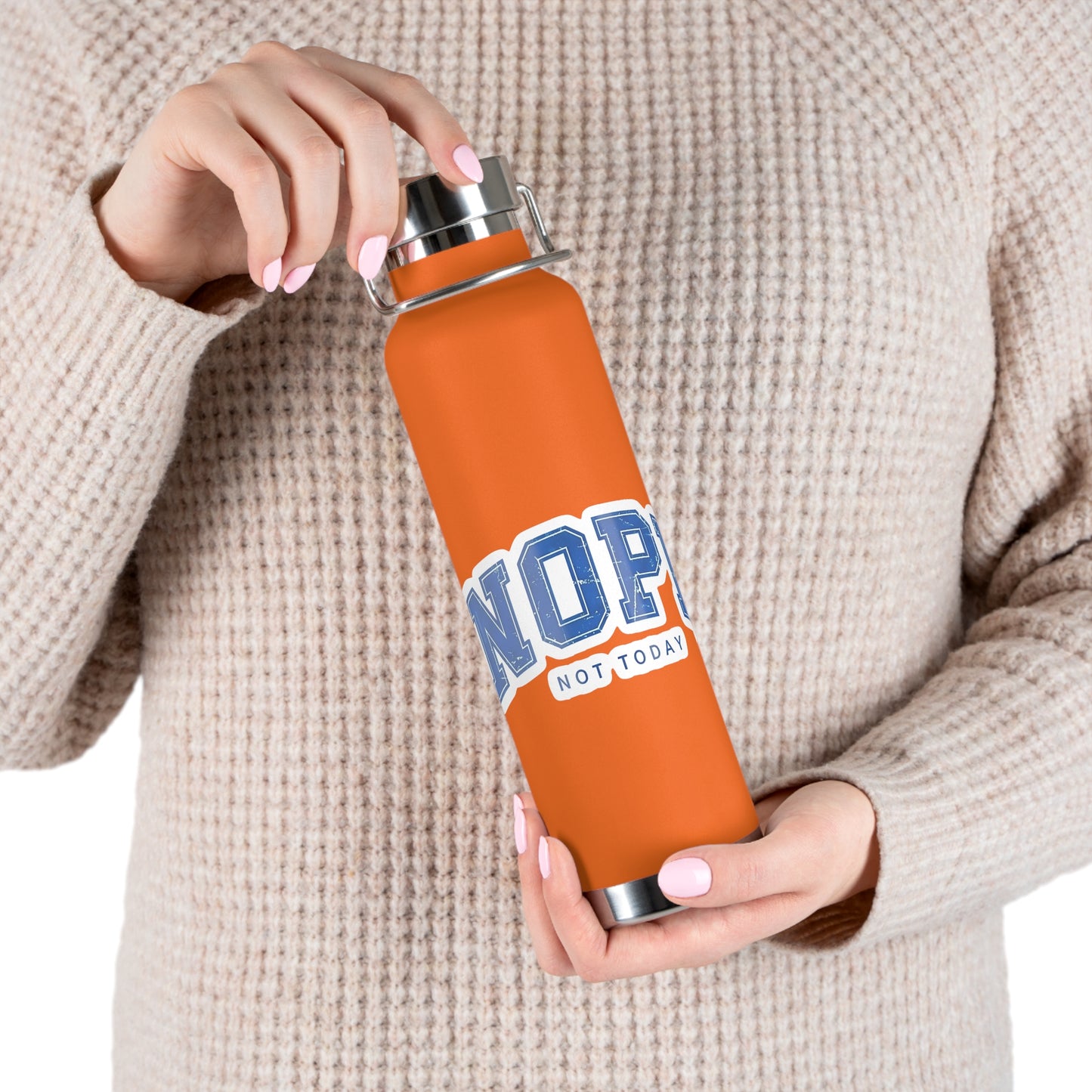 22oz Insulated Water Bottle — "NOPE (Not Today)" Retro Graphic