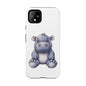 Cute Hippo Phone Case, Unique Tough Cases, Animal Lover Gift, Cute Animal Design, Baby Animal Phone Accessory