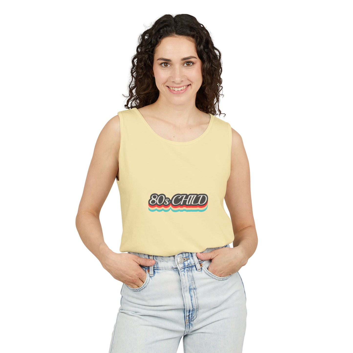 80s Child Unisex Tank Top | Retro Summer Wear, Vintage Style Shirt, Gift for 80s Lovers, Bohemian Fashion, Nostalgic Apparel