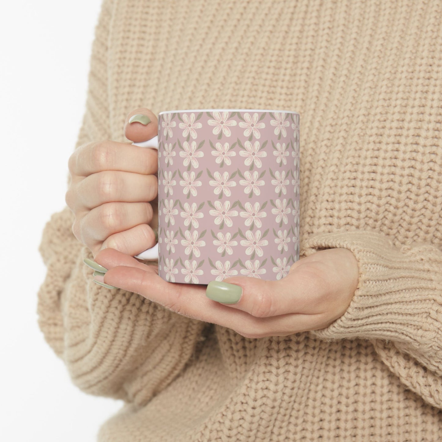 Ceramic Mug, (11oz, 15oz) Daisy