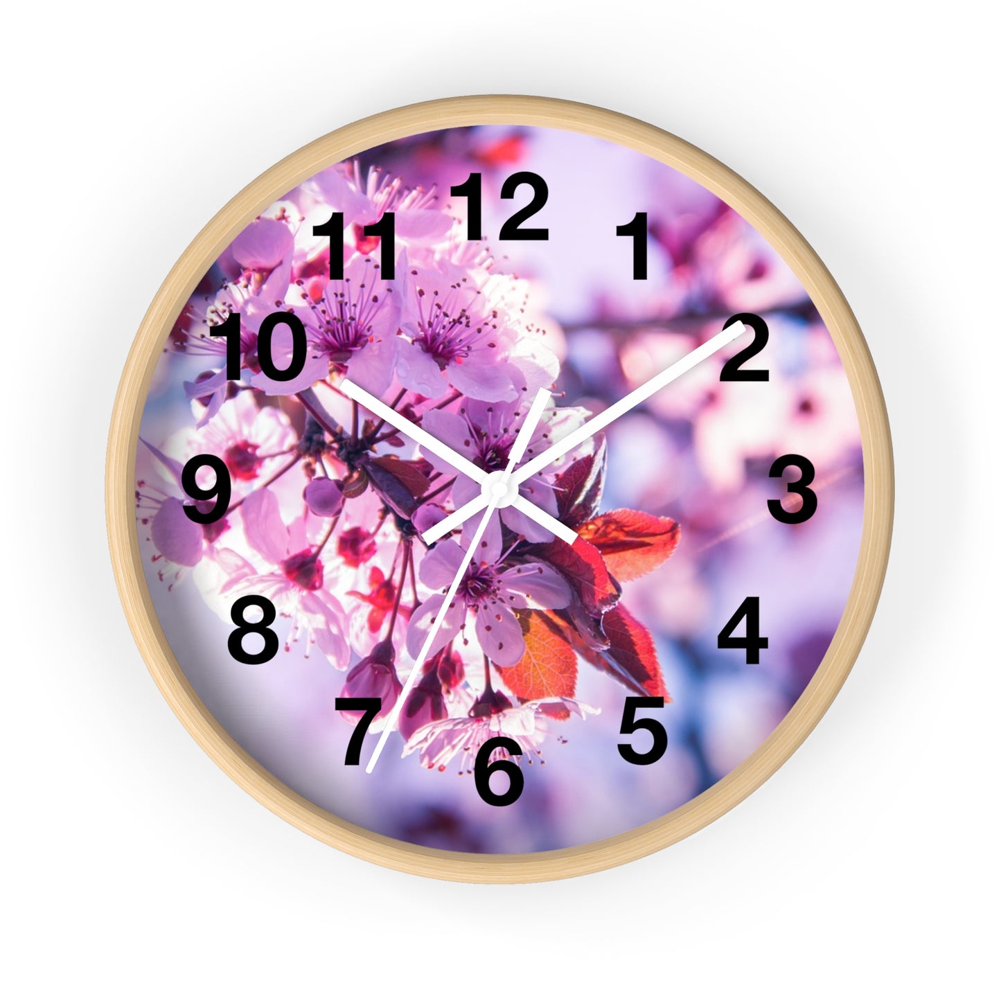 Floral Wall Clock, Elegant Timepiece, Home Decor, Gift for Her, Spring Decor, Nature Lovers, Birthday Gift