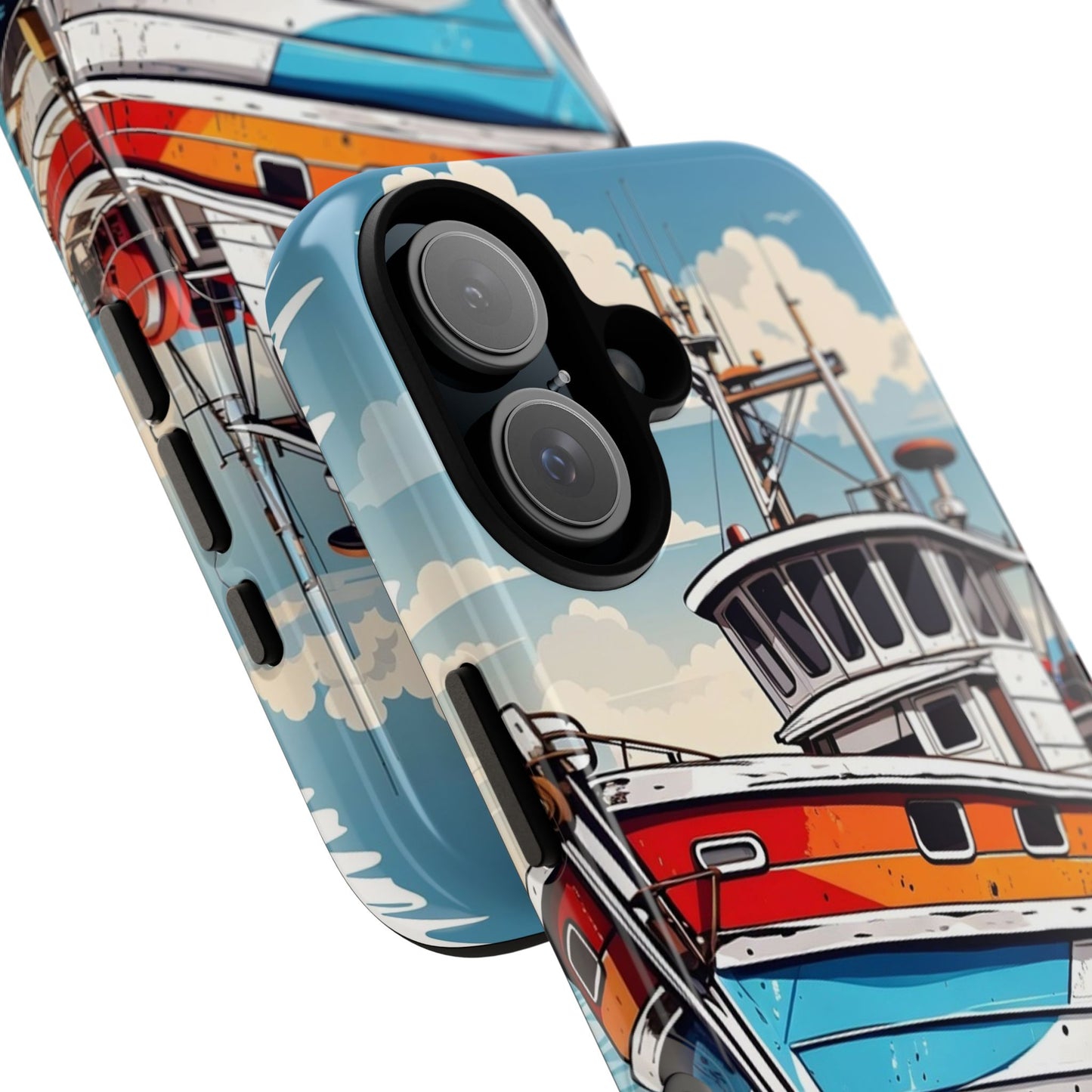 Colorful Fishing Boat Phone Case | Nautical Gift, Marine Design, Coastal Aesthetic, Summer Vibes, Sea Lover's Accessory